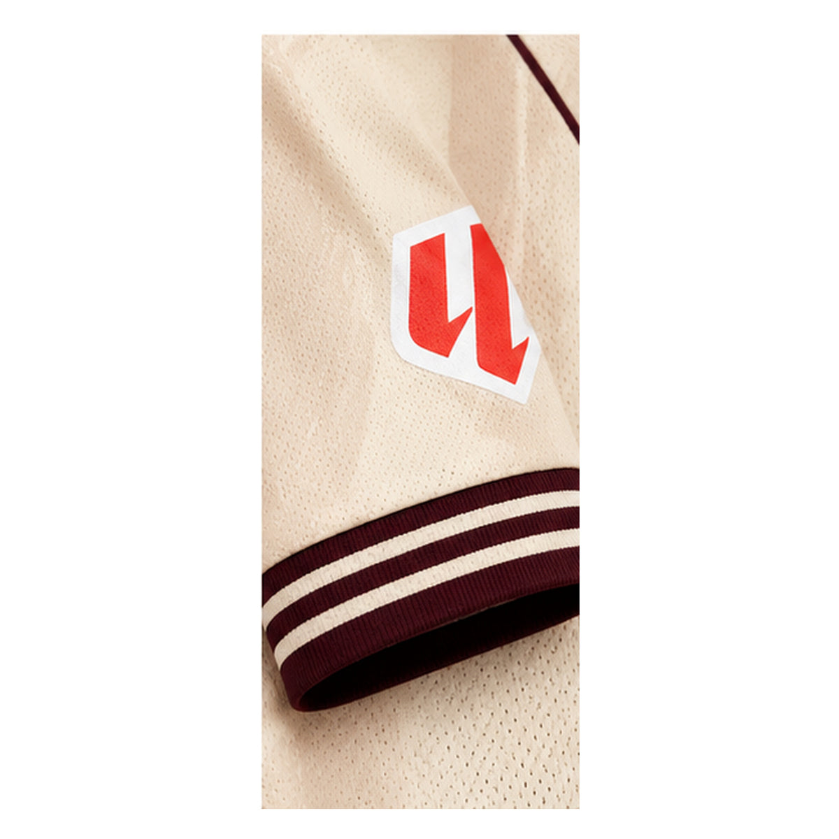 Détail manche et texture maillot Third Sporting de Gijón