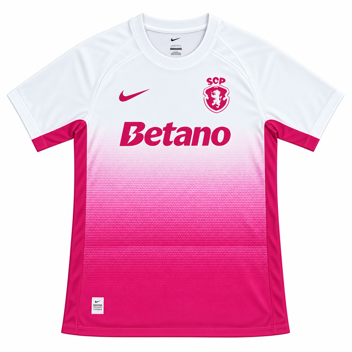 Maillot Sporting Lisbonne Third 2026-2027 blanc et rose — face