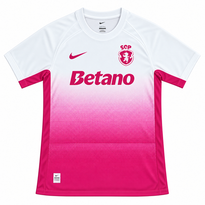 Maillot Sporting Lisbonne Third 2026-2027 blanc et rose — face
