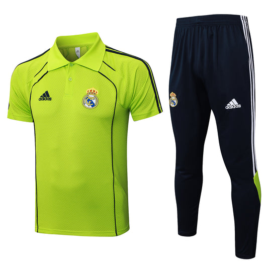 Ensemble Polo jaune fluo Real Madrid 2025-2026