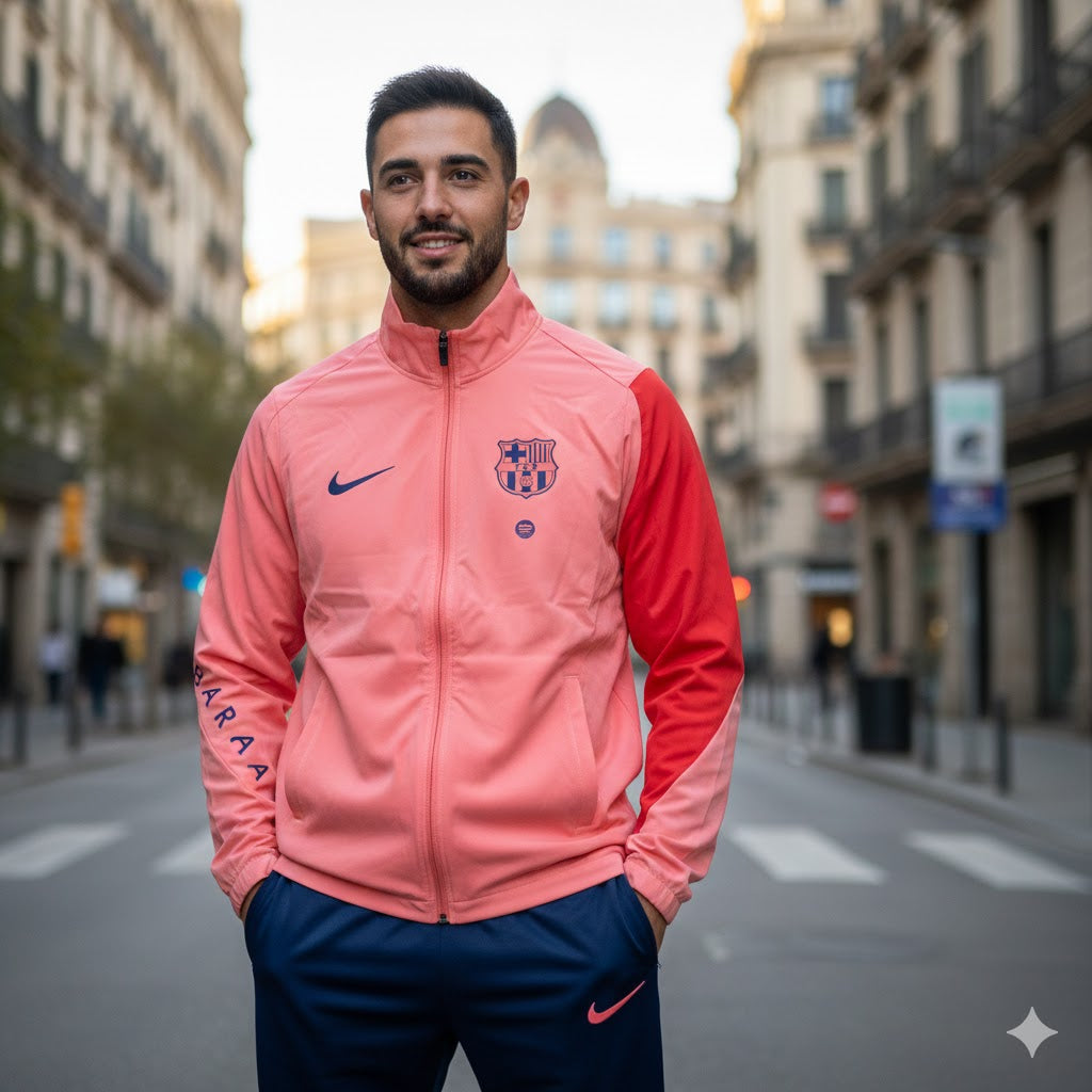 Survetement rose FC Barcelone 2025-2026
