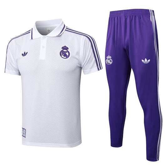 Ensemble Polo blanc/violet Real Madrid 2025-2026