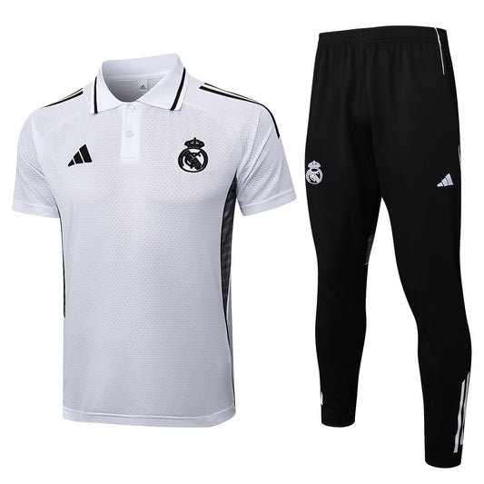 Ensemble Polo blanc/noir Real Madrid 2025-2026