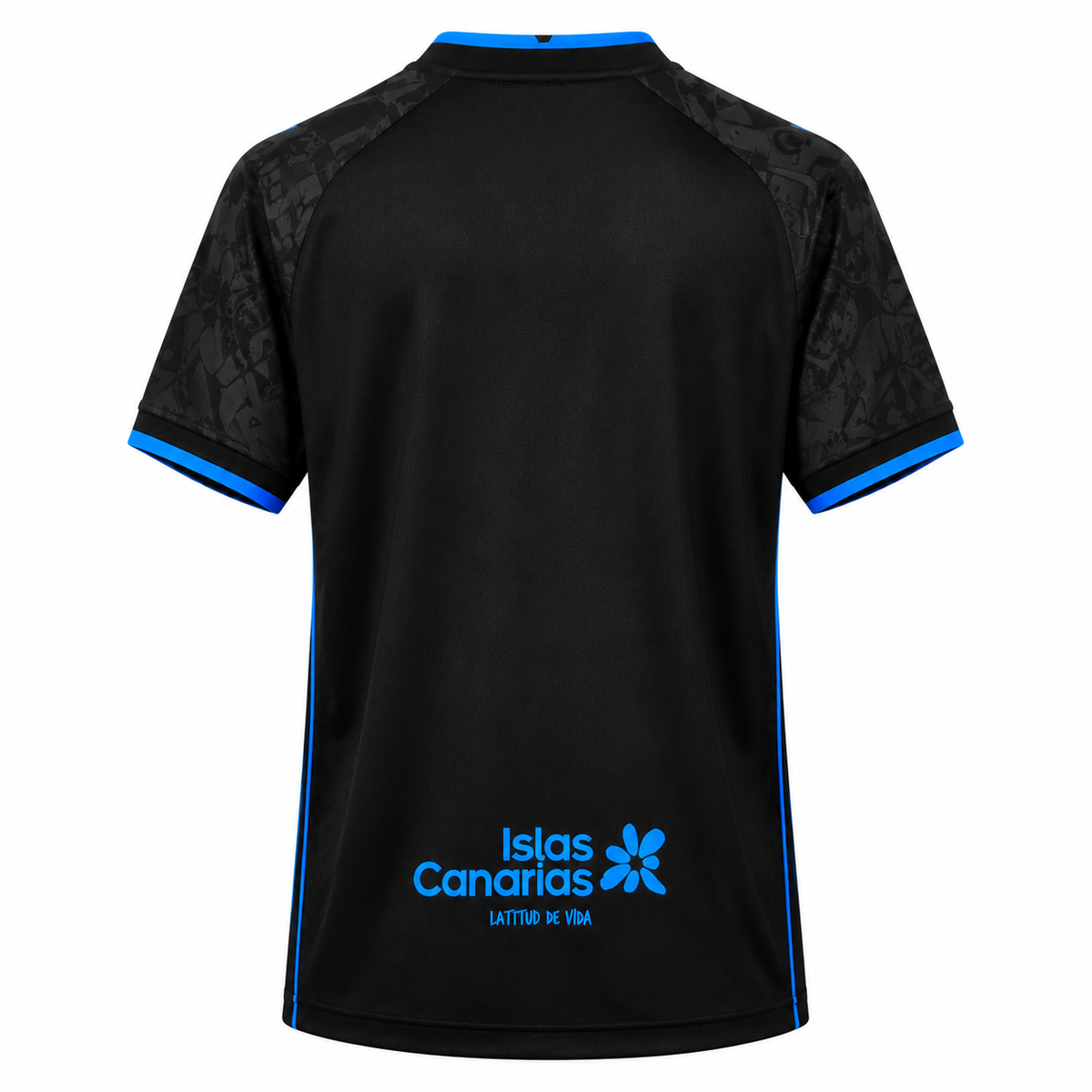 Maillot extérieur CD Tenerife 2026-2027, vue de dos, fond blanc