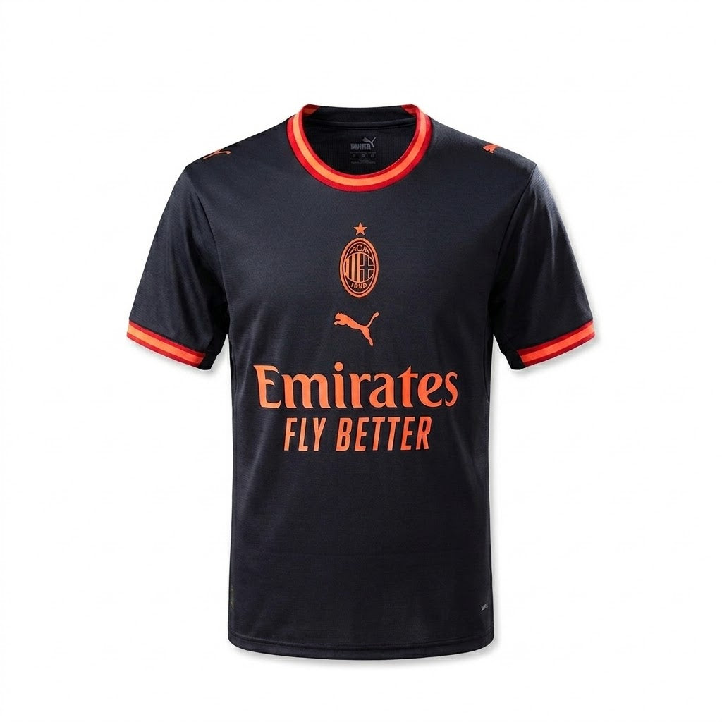 Maillot Third AC Milan 2026-2027 Noir & Orange – Rossoneri