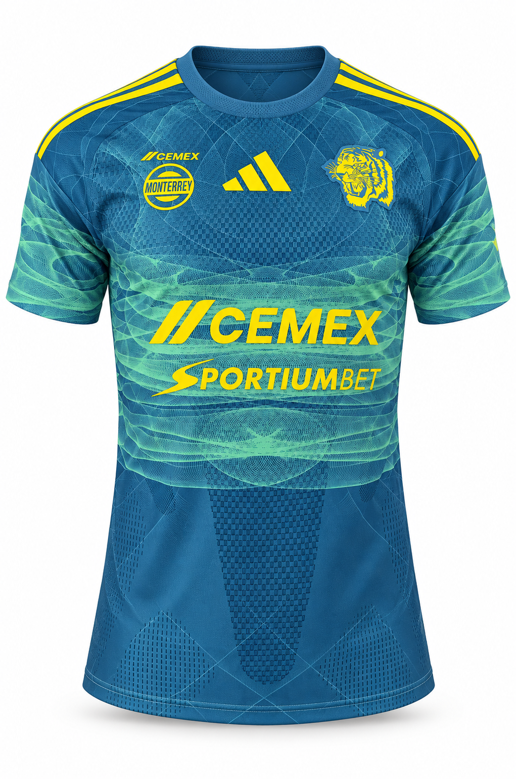 Maillot Tigres UANL extérieur homme 2026-2027 — face sur fond blanc