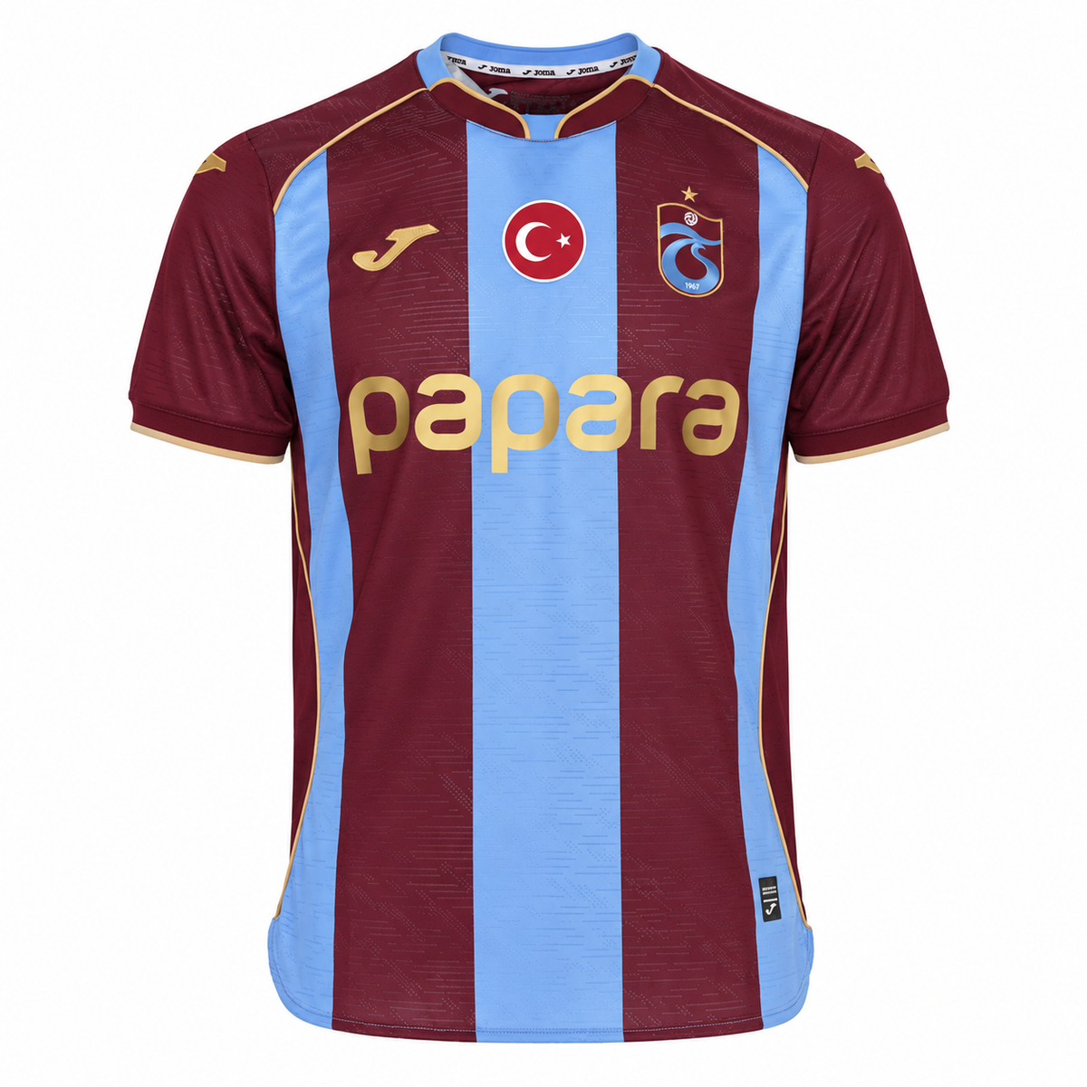 Maillot Trabzonspor domicile 2026-2027 bordeaux et bleu ciel — face