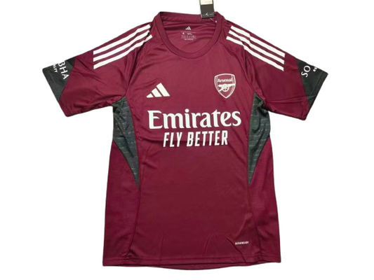 Maillot d'entrainement Arsenal édition bordeaux 2025-2026