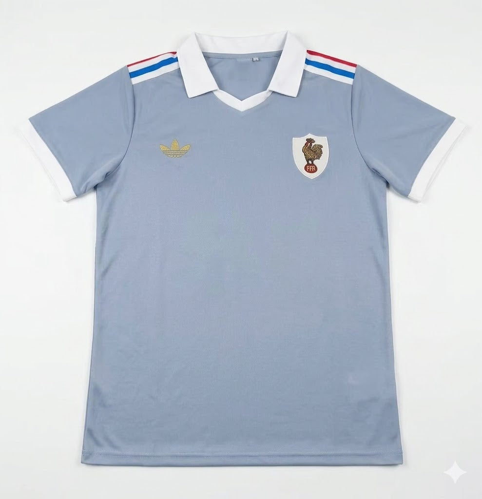 Maillot France Vintage -Anniversaire 120 ans- Style Rétro FFF- FIFAFOOT