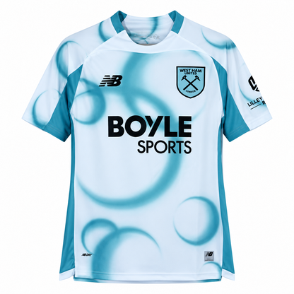 Maillot West Ham third 2026-2027 — vue de face sur fond blanc