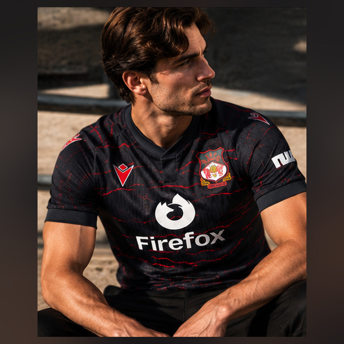 Mannequin masculin portant le maillot Wrexham AFC Away 2026-2027